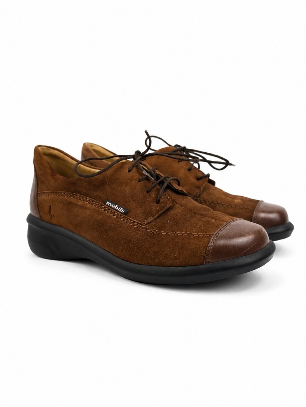 Mephisto Mobils Brown Suede Lace Up‎ Women's Shoes Size 8